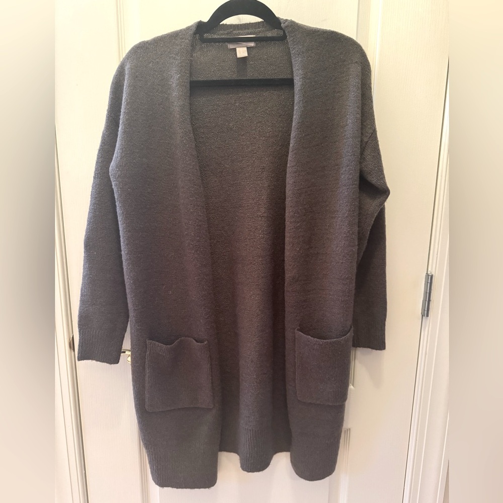 Forever 21 Contemporary open cardigan with pockets in khaki Ladies XS  EUC